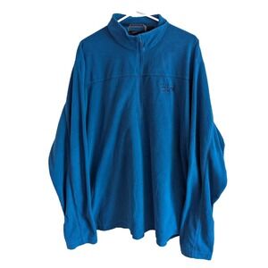 Mountain Hardwear Pullover Mens XL Blue Quarter Zip Fleece‎ Skiing Outdoor